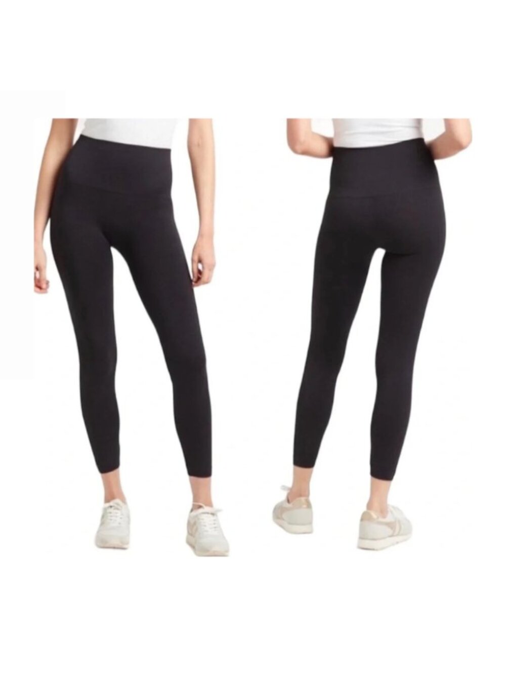 SPANX Seamless High Waist Shaping Leggings Black Size Medium